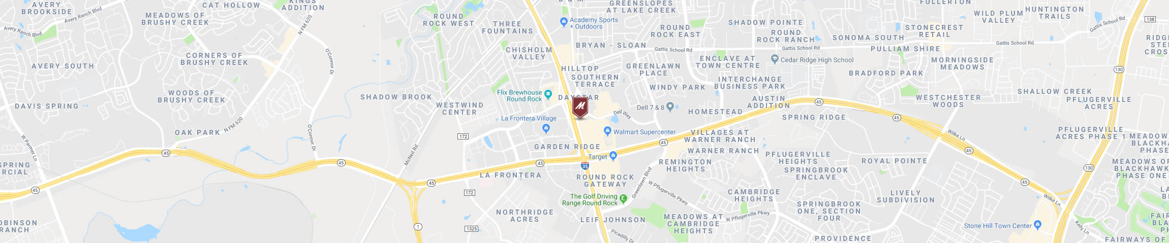 Google Map for the Round Rock Location