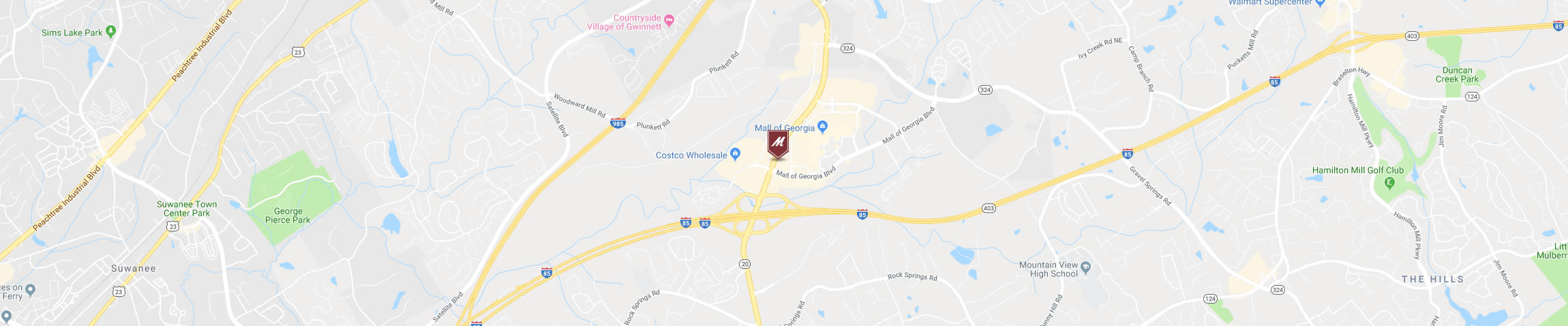 Google Map for the Mall of Georgia Location