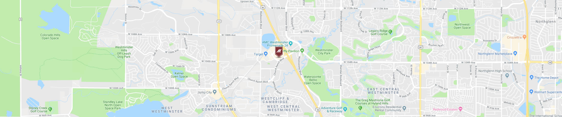 Google Map for the Church Ranch Location