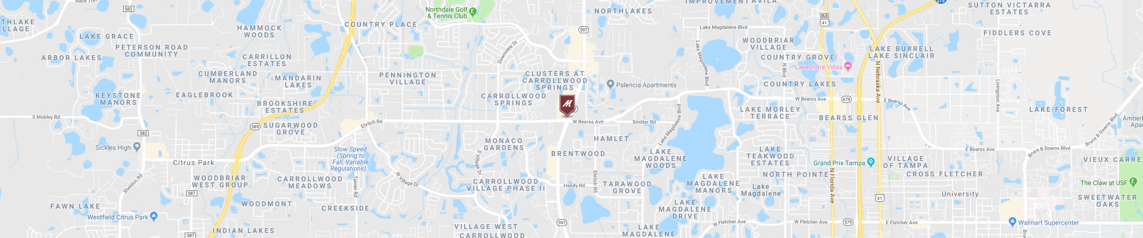 Google Map for the Carrollwood Location