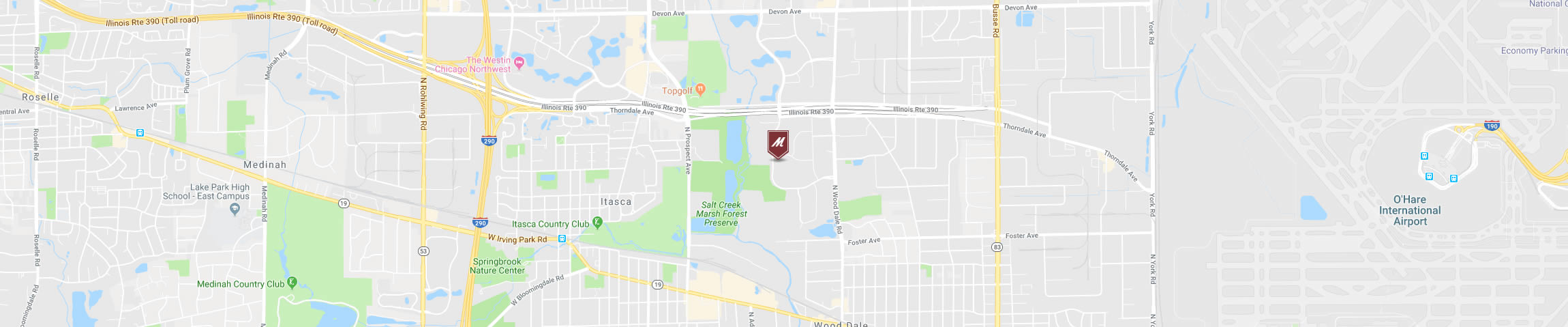 Google Map for the O'Hare Airport Location