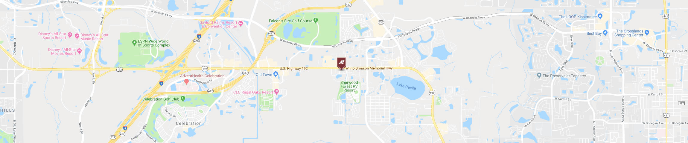 Google Map for the Kissimmee Location